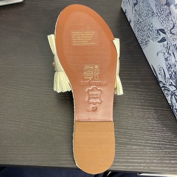 De Siena Embellished Raffia Slide Sandals - Picture 3 of 4